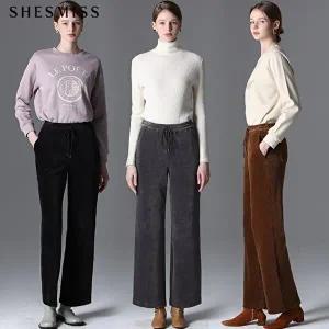 [쉬즈미스][쉬즈미스(SHESMISS)] 코듀로이 밴딩 와이드 팬츠 (택가격:168000원)