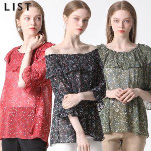 [리스트]스모크 밴딩 플로럴 블라우스  택가격 128000원 _P387766744