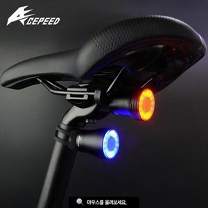 자전거 LED 브레이크 감지 후미등 라이트 전조등 방수 2색