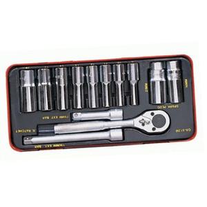 고강도 롱복스 3/8 소켓렌치 깔깔이 13종세트 자가정비 카센터 공업용 농기계