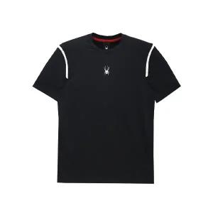 [스파이더]SPYDER 남성  메쉬 자카드 웰딩 반팔 티셔츠 FM1SOJMCNRS311M-BLK