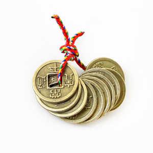 상평통보 10개 꾸러미 ( 엽전 모형 전통 돌상소품 옛날동전 재물운 행운 풍수 인테리어 )