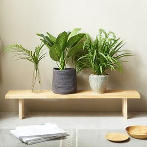 원목화분받침대 원목 긴 롱 화분 다이 받침 스툴 선반 스탠드 진열대 거치대 정리대 특대형