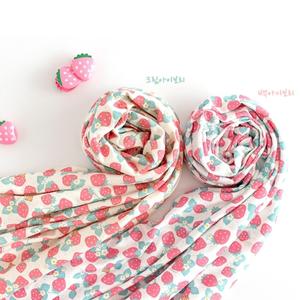 대폭 오가닉 양면 다이마루: 딸기베어 2컬러 [E0957] EZ-390