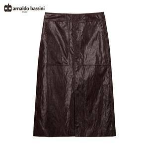 [아날도바시니] (아날도바시니) 비건레더 H라인 스커트(AV10SK01M)