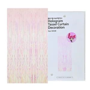 해피파티 이벤트 가랜드 수술커튼 홀로그램/생일/축하/봄/장식/환영/화려한/홈파티/기념일/유치원/어린이집