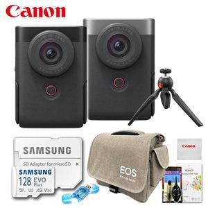 캐논 정품 PowerShot V10/프리미엄 7종세트/128G+전용가방+맨프로토 픽시미니삼각대+카드리더기+청소도구+극세사융+액정보호필름/TJ