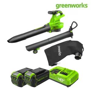 그린웍스 충전브로워 505 40V (5.0AH 2팩-흡입/송풍) 충전브로