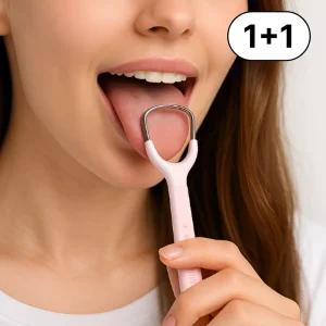 스테인레스 혀클리너 핑크 2개