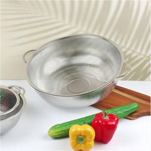 퀸센스 펀칭볼바구니 양수 32cm 채반 / 타공 / 소쿠리