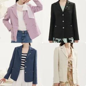 [GS단독] 모데나 펄 트위드 자켓 (진주브로치세트)