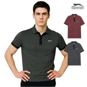 슬레진저_남성 헤링본 카라 반팔티