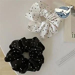 스타일리시 도트 헤어밴드 새틴 곱창-WFHB9SO