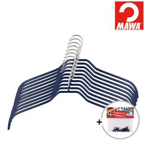독일 마와 옷걸이 실루엣 36F 다크블루 자켓용 얇은코트용 10개입+연결고리