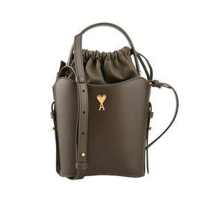[아미]25SS 아미 ULL012 AL0104 377 가죽 파리 미니 버킷백 블랙 올리브