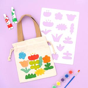 직접 그린 나만의 미니 에코백 가방 스텐실 물감 올인원 세트 초등미술 교구