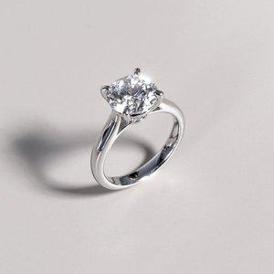 [샤밍주얼리]3캐럿 랩 다이아 반지 4프롱 라온 프로포즈 솔리테어 링 기념일 아내 엄마 선물 결혼