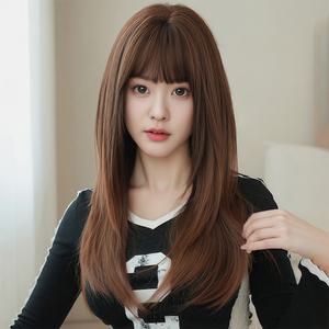 키라비 가발 여성 통가발 스트레이트 긴머리 65cm KPE0457