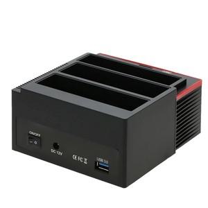 올인원 듀얼 베이 HDD 도킹 스테이션   2.5/3.5인치 IDE   SATA 하드 디스크 USB 3.0 EU 플러그