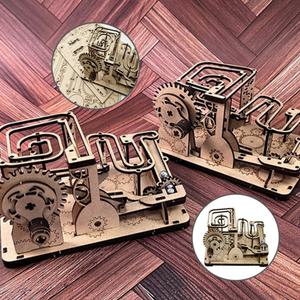 구슬굴리는 우드소품 만들기 롤러코스터 장식품 나무 조립식 놀이기구 DIY