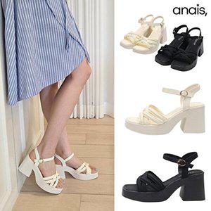 [아나이스]크로스 통굽 샌들힐 8cm_25S325 [무료배송]