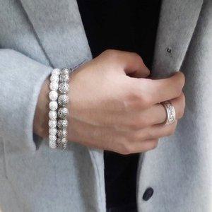 염주 불교 10mm 은팔찌 두꺼운 남자 여자 선물 925실버 불교 유니크...