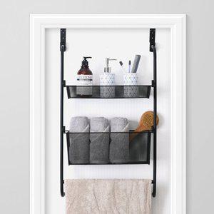 노바리빙 촘촘 다용도 문걸이 수납 선반 2단