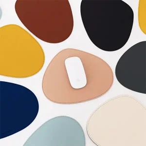 국내제작 가죽 마우스패드 조약돌패드 논슬립 받침대