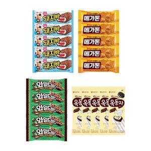 돼지바저당x5개+옥동자x5개+메가톤바x5개+와일드바디x5개