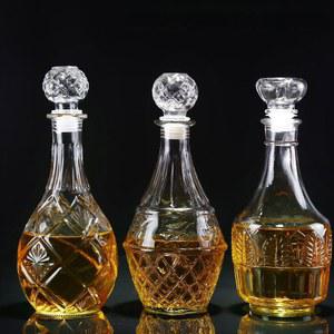 크리스탈 위스키병 유리 양주병 글라스 주병 진열장 와인 꽃무늬500ML 술병 와인병