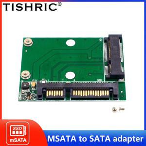 TISHRIC M 2 MSATA SSD 5 SATA 어댑터 M2 미니 PCI 변환기 라이저 카드 모듈 보드 PC 노트북 용 최대 6Gps 추가