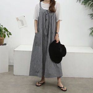 [하늘바라기]고방 체크 점프수트 와이드점프수트 체크점프수트_P079593256