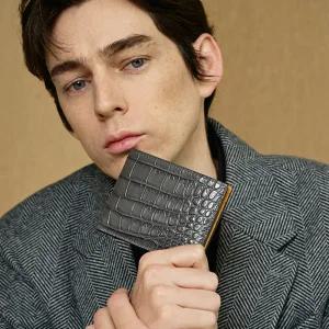  인피니토 남자반지갑 남성 명품 수제 [악어&내부 소가죽 반지갑]