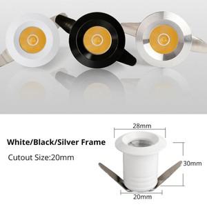 1W LED 미니 소형 천장 미니 소형 소형 스포트라이트 오프닝 20mm 매립형 구멍 디스플레이 와인 배경 캐비