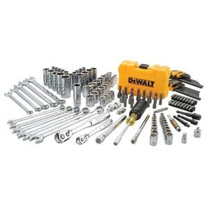 DEWALT 메카닉스 도구 키트 및 소켓 세트, 142피스, 1/4 3/8인치 드라이브, MM/SAE(DWMT73802)