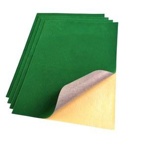4개의 자가 접착 벨벳 시트, 보석 상자 보풀 안감용 플란넬 원단(4, 에메랄드)