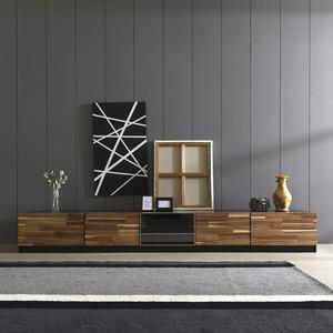 [더젠] 클라인 아카시아원목 고급2700거실장세트1