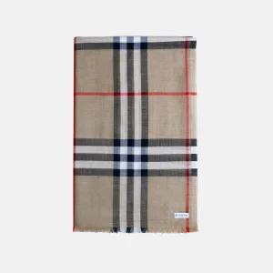 (버버리) 자이언트 체크 울 실크 스카프(8078779)