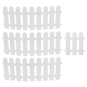 10개 흰색 가드레일 플라스틱 정원 분리형 울타리 마당 장식 테두리 경로 크리스마스 트리용