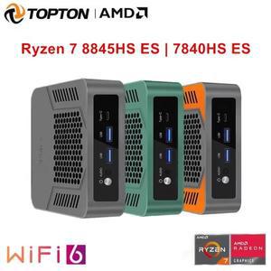 Topton 솔리드 게이밍 미니 컴퓨터 AMD Ryzen 9 7940HS ES R7 8845HS ES USB4.0 듀얼 LAN 2xDDR5 Windows 1