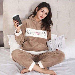 여자 홈웨어 상하의 여성수 수면 세트 데일리 잠옷 언더웨어 남성수 따뜻한 이지웨어 수면바지