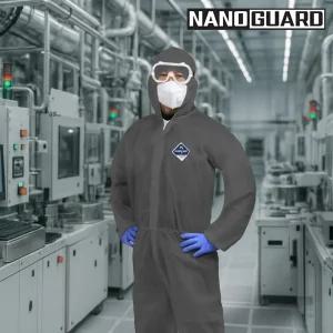나노가드 P1 원피스 작업복 회색 / XL XXL XXXL 일회용 작업복 방진복 보호복 부직포 안전복