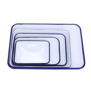 40604 대형 그릇 법랑트레이 사각형 채반 바트 베이킹 야채씻는 에나멜 사각접시