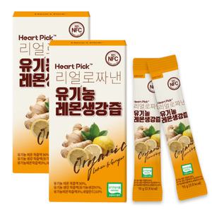 하트픽 진저샷 원액즙 유기농 리얼로 짜낸 레몬생강즙 15g x 14포 2박스