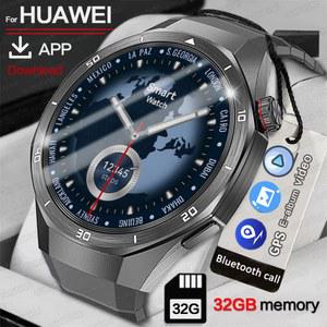2025 GT5 워치 32GB 메모리 스마트워치 남성용 비디오 GPS 앱 다운로드 시계 스포츠 방수 통화 이어폰 팔찌