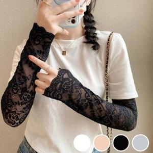 여성 여름철 햇빛 차단 스판 예쁜 레이스 팔토시