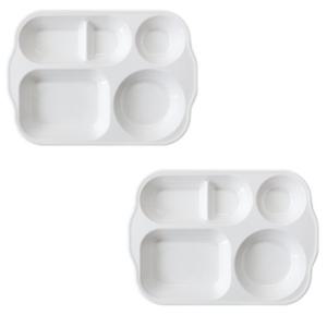 로흐야 식판 이유식 유아 멜라민 국산 805 크림 2P