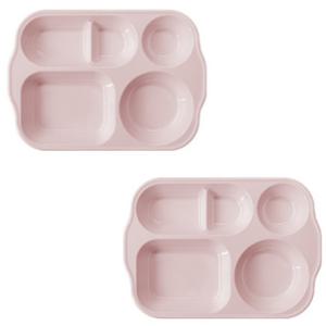 로흐야 식판 이유식 유아 멜라민 국산 805 핑크 2P