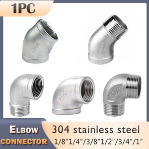 304 스테인레스 스틸 수나사 90도 1/2 45도 3/8 커넥터 엘보 파이프 1/4