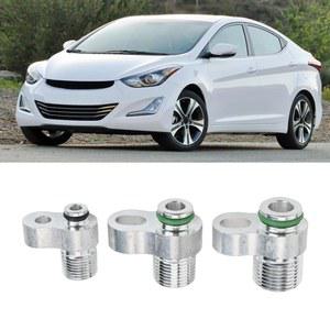 3PCS 자동차 에어컨 콘덴서 라인 커넥터 R134A 호스 피팅 어댑터 라디에이터 건조기 압축기 AC